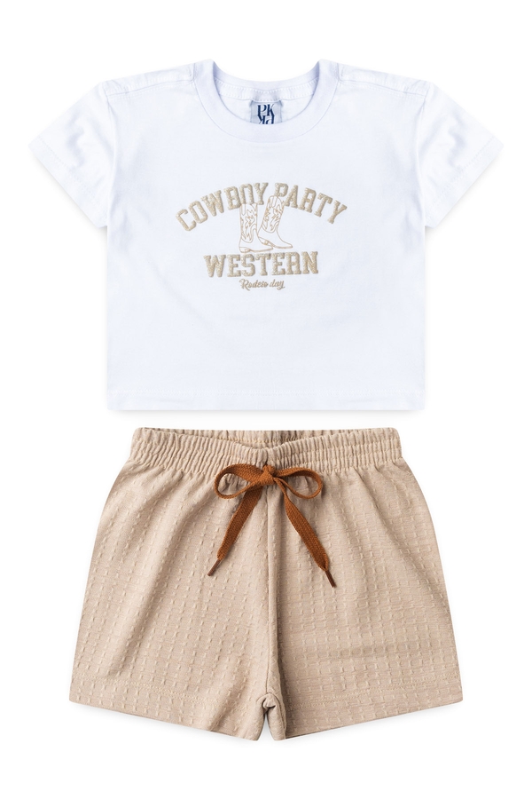 Conjunto Feminino Infantil Dia de Rodeio