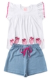 Conjunto Infantil Feminino Morangos Brilhantes