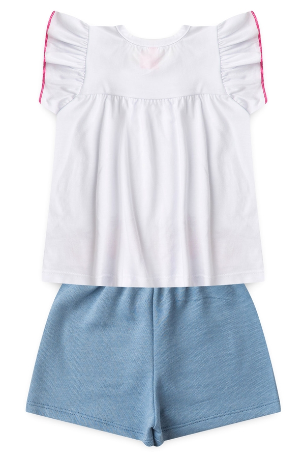 Conjunto Infantil Feminino Morangos Brilhantes