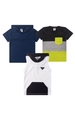 Kit Sortido 3 Camisetas Infantil Masculino Avulso