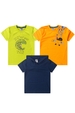Kit Sortido 3 Camisetas Infantil Masculino Avulso