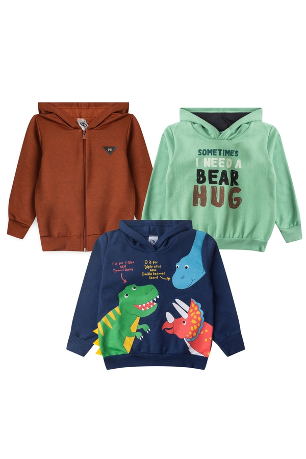 Kit Sortido 3 Casaco - Jaqueta Infantil Masculino Avulso