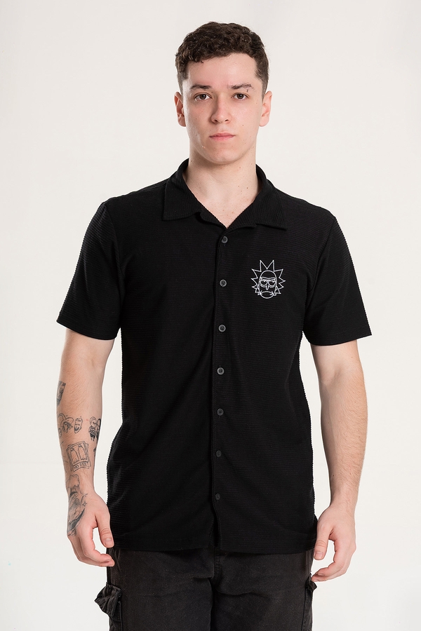Camisa Masculina Adulto Através do Tempo e Espaço