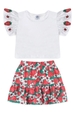 Conjunto Infantil Feminino Flor de Morango