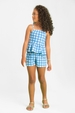 Conjunto Infantil Feminino Xadrez Alcinha