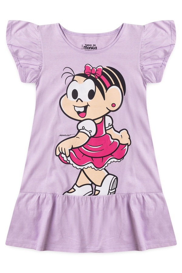 Vestido Feminino Infantil Princesa Mônica - Turma da Mônica