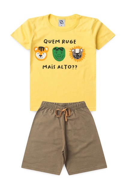 Conjunto Infantil Masculino Quem Ruge