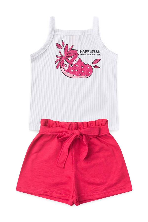 Conjunto Infantil Feminino Mordida de Morango
