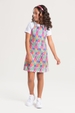 Salopete Infantil Feminina Brincando com As Cores