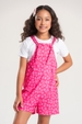 Salopete Infantil Feminino Moranguinho da Felicidade