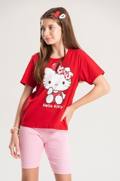Conjunto Feminino Infantil Doce e Delicada - Hello Kitty