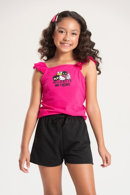 Conjunto Feminino Infantil Grandes Amigos - Hello Kitty