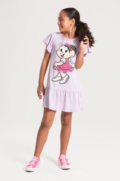 Vestido Feminino Infantil Princesa Mônica - Turma da Mônica
