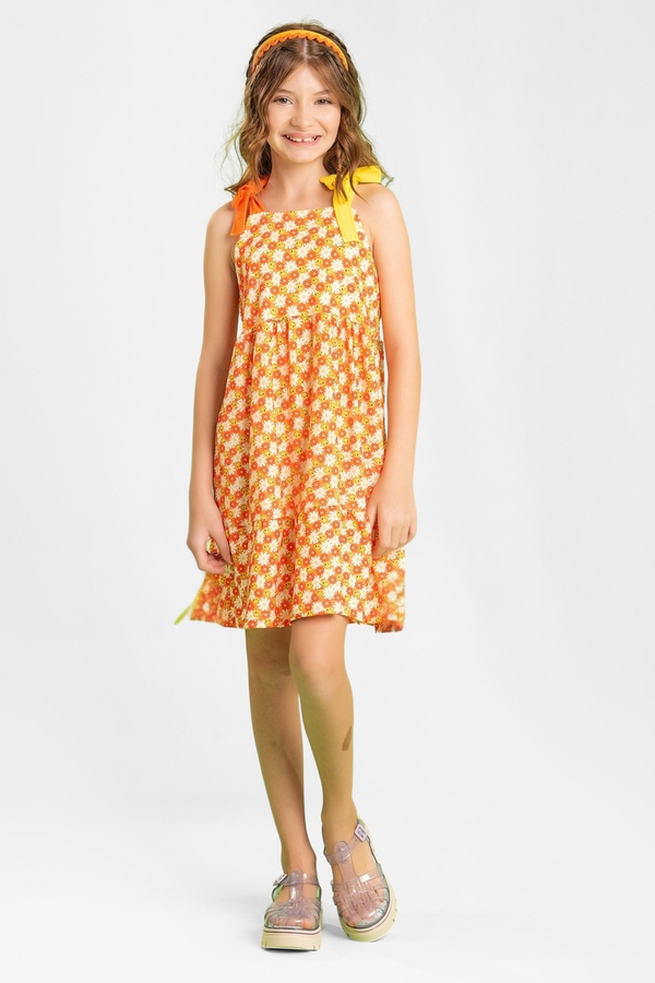 Vestido Infantil Feminino Margaridas