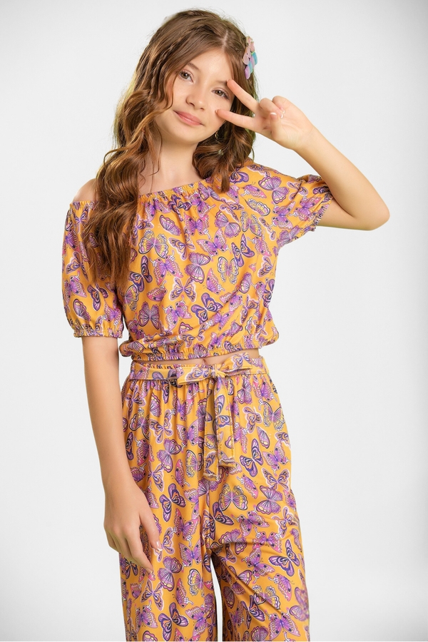 Conjunto Infantil Feminino Ciganinha Borboleta