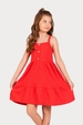 Vestido Feminino Infantil Botões