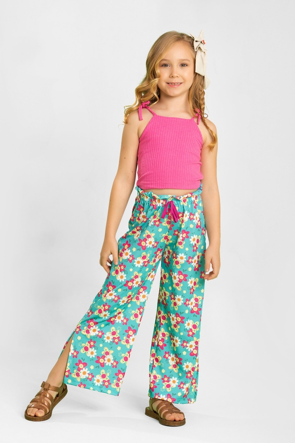 Conjunto Infantil Feminino Alça Florido