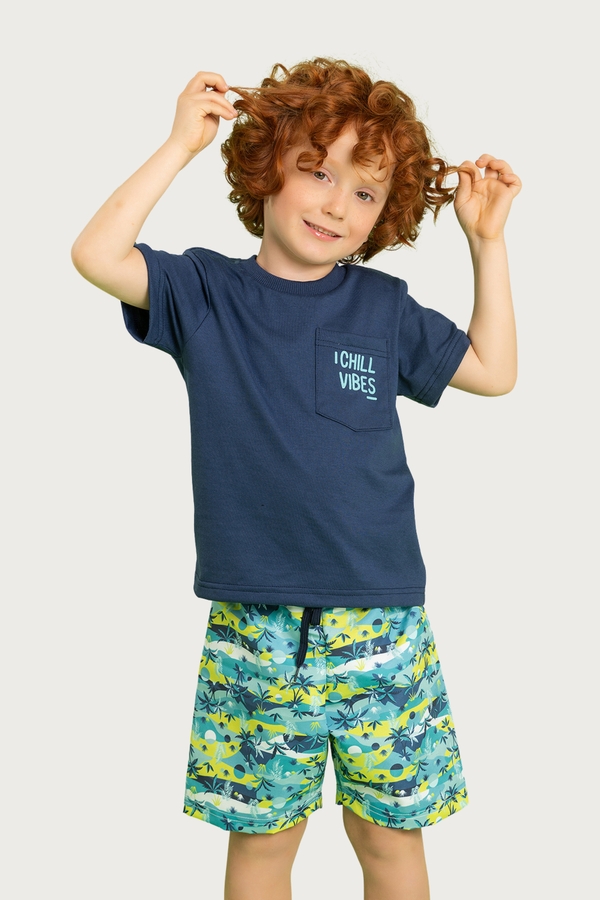 Conjunto Infantil Masculino Vibrações de Verão