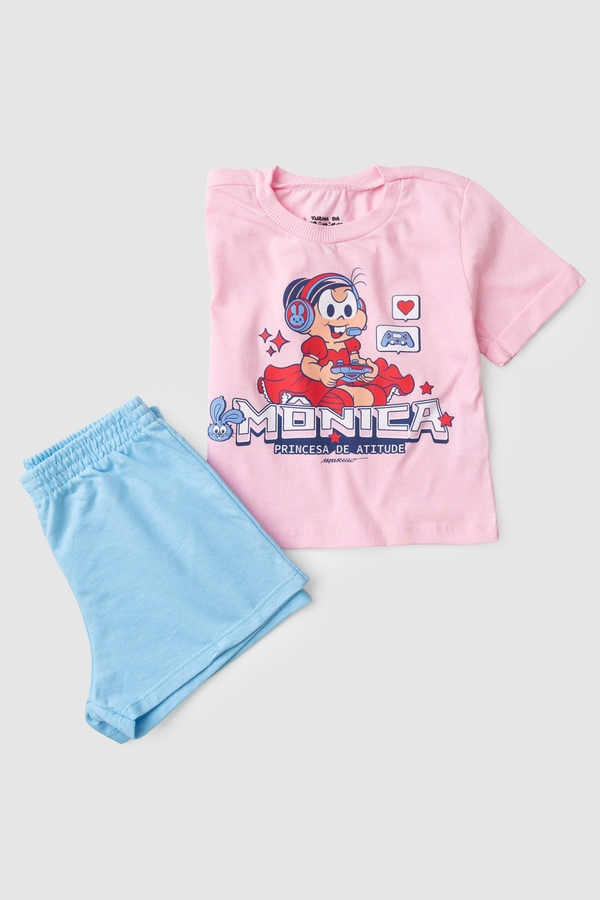 Conjunto Infantil Feminino Princesa de Atitude - Turma da Mônica