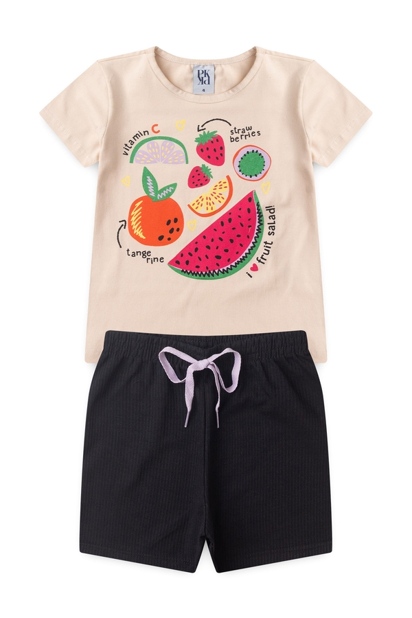 Conjunto Feminino Infantil Vitamina Das Frutas