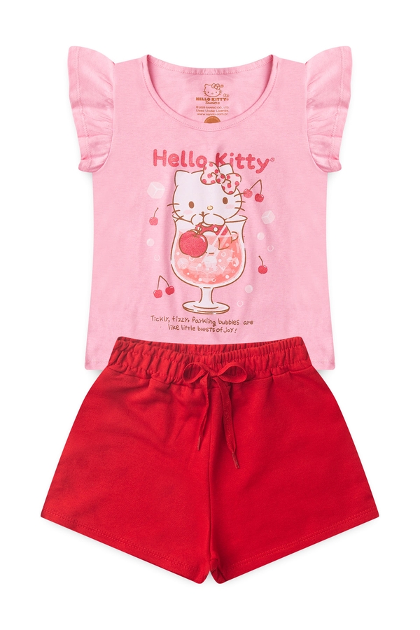 Conjunto Feminino Infantil Brinde da Alegria - Hello Kitty