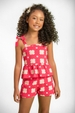Conjunto Infantil Feminino Flores Rotativas