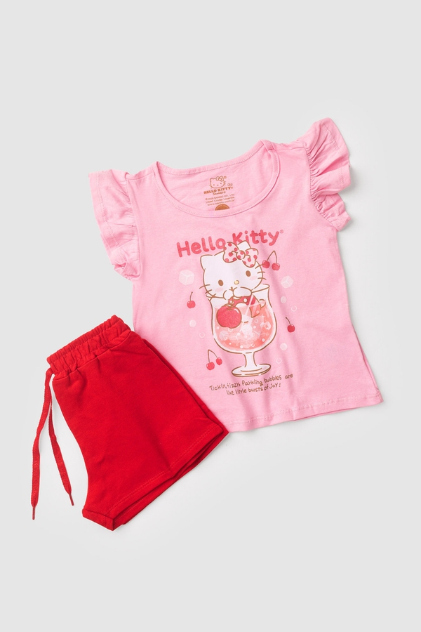 Conjunto Feminino Infantil Brinde da Alegria - Hello Kitty