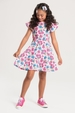 Vestido Feminino Infantil Campo de Flores