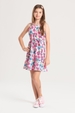 Vestido Feminino Infantil Verão Florescido