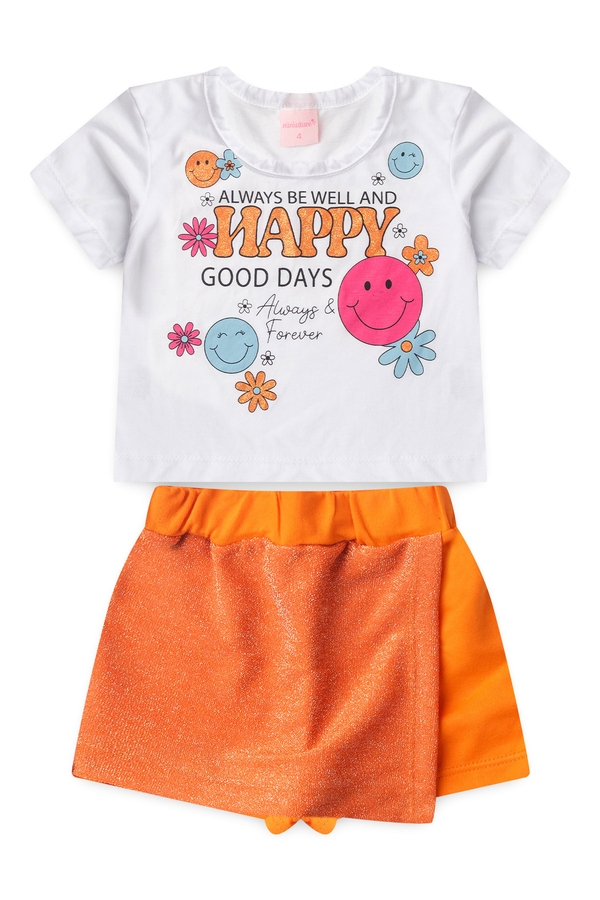 Conjunto Infantil Feminino Brilho da Felicidade