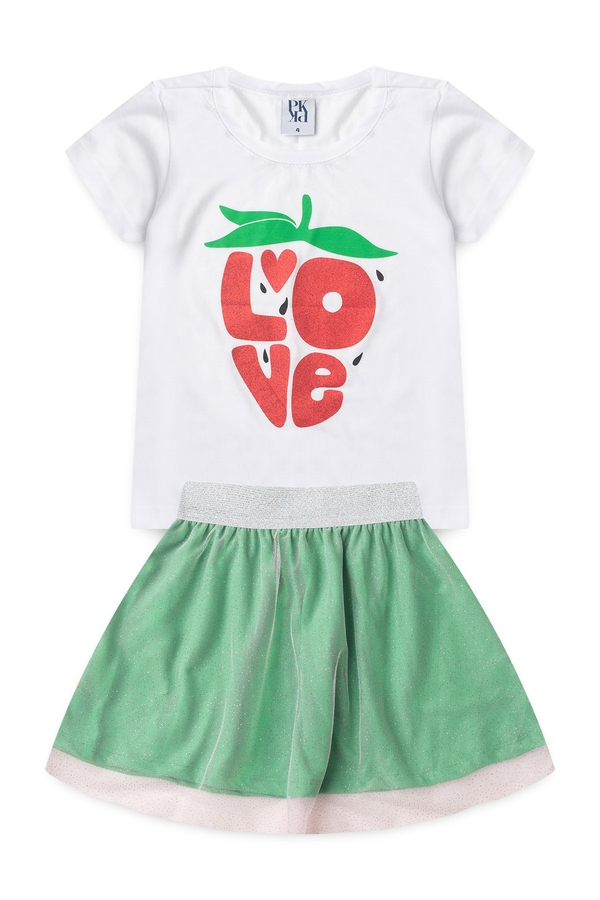 Conjunto Infantil Feminino Doçura do Coração