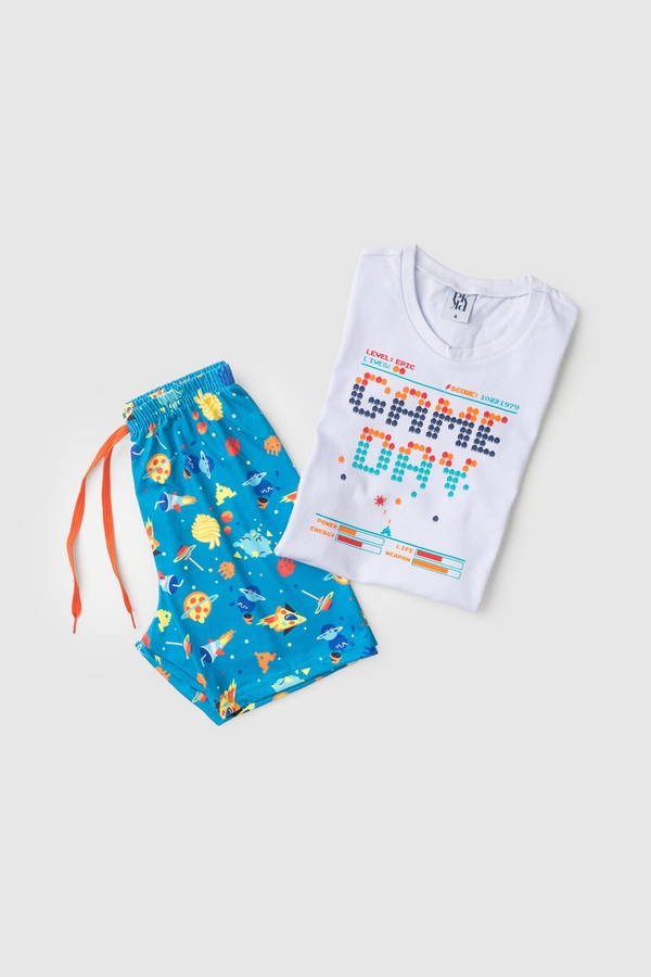 Pijama Infantil Masculino Nível épico