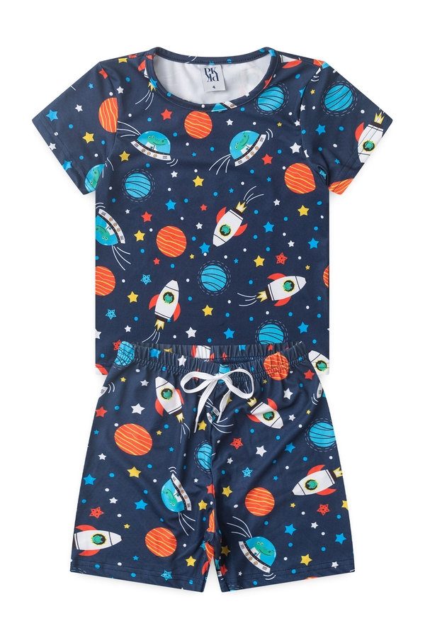 Pijama Infantil Masculino Foguete Viajante