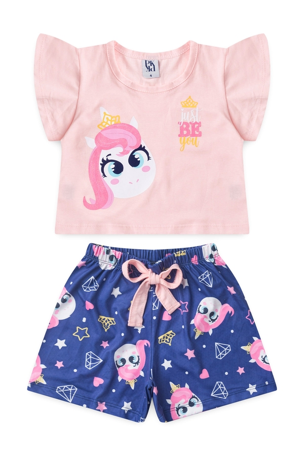 Pijama Infantil Feminino Pequeno Pônei