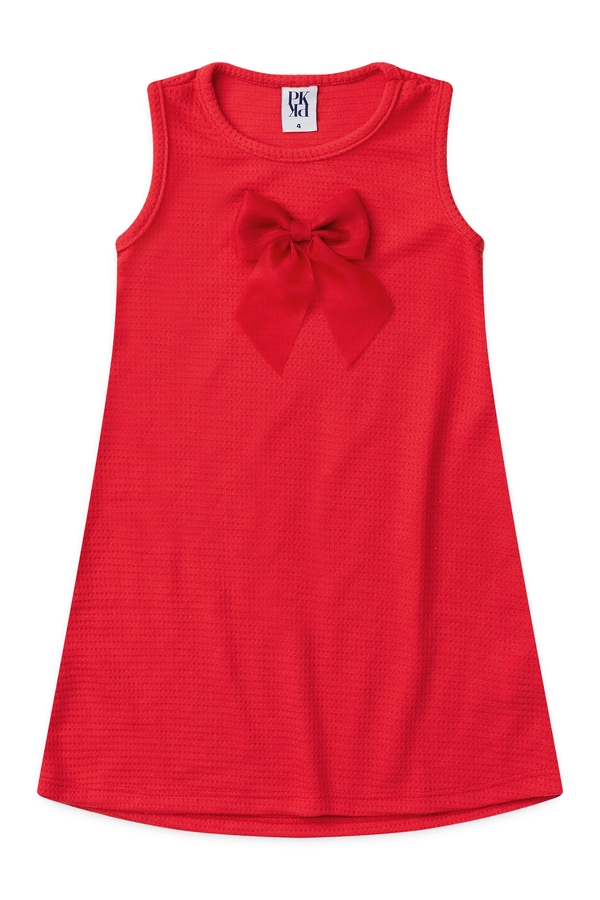 Vestido Feminino Infantil Laço Anarruga