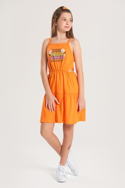 Vestido Feminino Infantil Olhe para O Céu