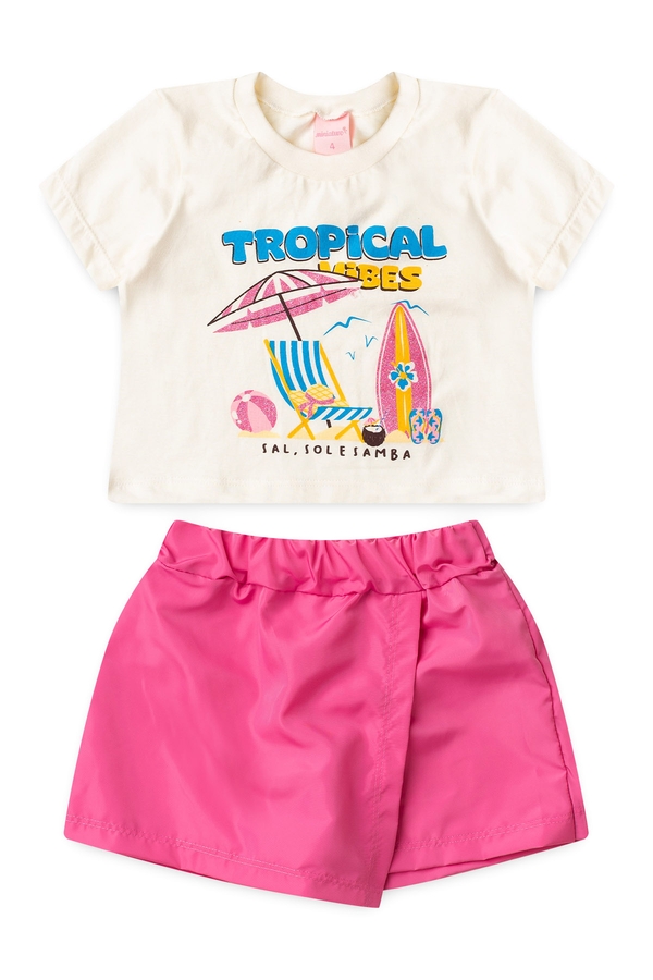 Conjunto Infantil Feminino Dia de Praia