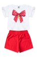 Conjunto Infantil Feminino Laço de Strass
