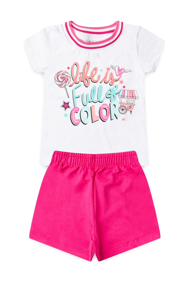Conjunto Infantil Feminino Vida Cheia de Cor