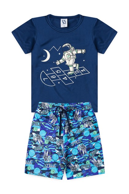 Pijama Infantil Masculino Astronauta No Espaço