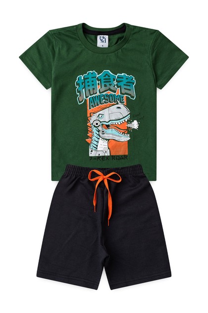 Conjunto Infantil Masculino Dino Robótico