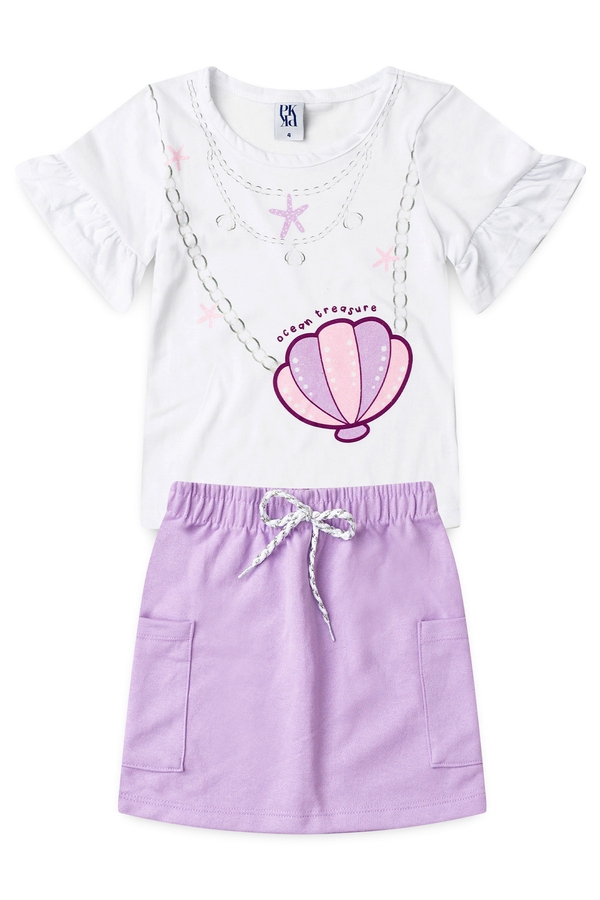 Conjunto Infantil Feminino Colar de Sereia