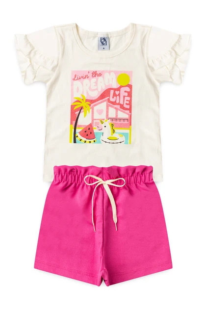 Conjunto Infantil Feminino Vivendo Um Sonho