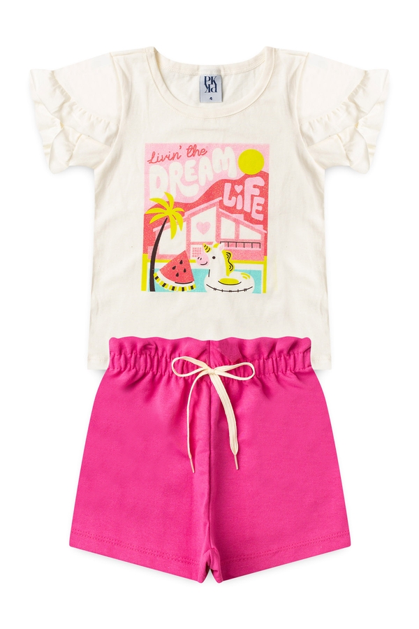 Conjunto Infantil Feminino Vivendo Um Sonho
