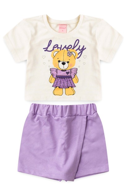 Conjunto Infantil Feminino Ursinha Estilosa