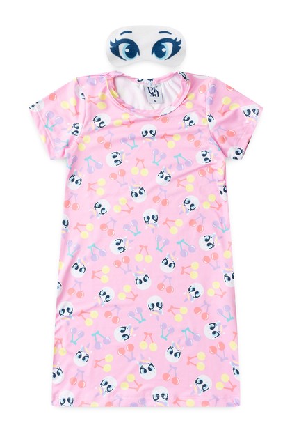 Pijama Vestido Infantil Doce Das Cerejas