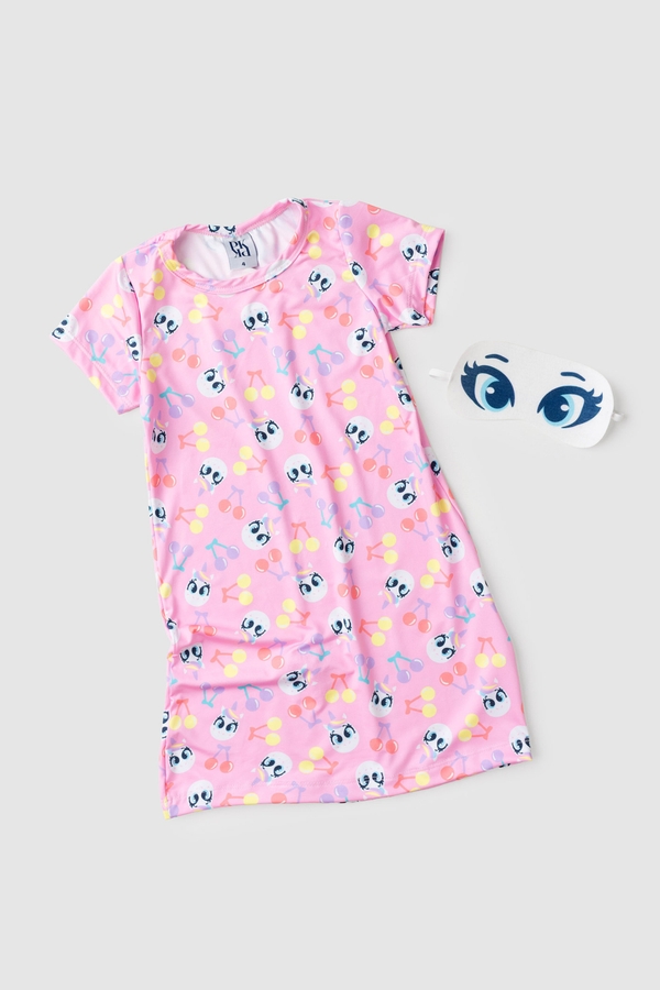 Pijama Vestido Infantil Doce Das Cerejas