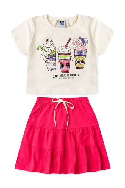 Conjunto Infantil Feminino Doce Milkshake