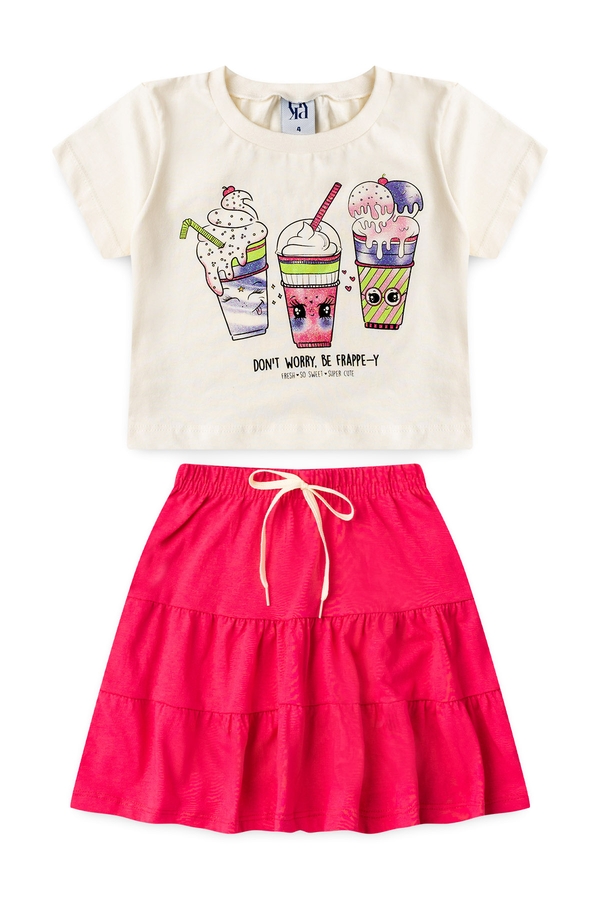 Conjunto Infantil Feminino Doce Milkshake