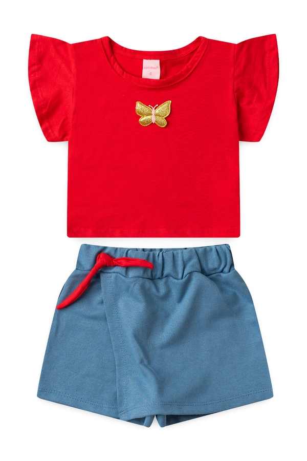 Conjunto Infantil Feminino Brilho de Borboleta